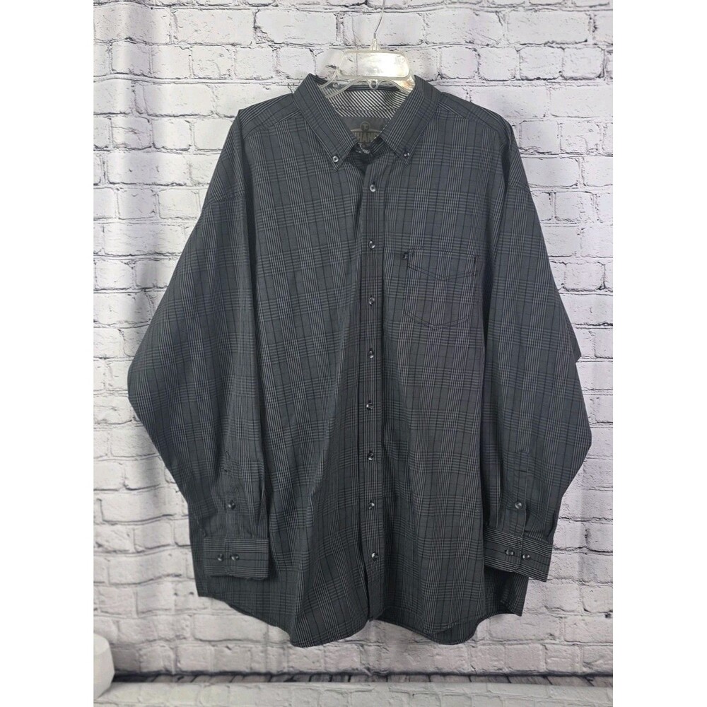 Panhandle Men's XXL Plaid Tuf Cooper Performance Button-Down Shirt